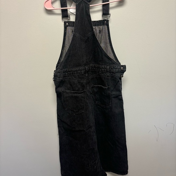 Listicle Black Denim Overall Midi Dress - Picture 7 of 7
